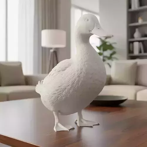 Realistic Duck Standing - 3D Print Model