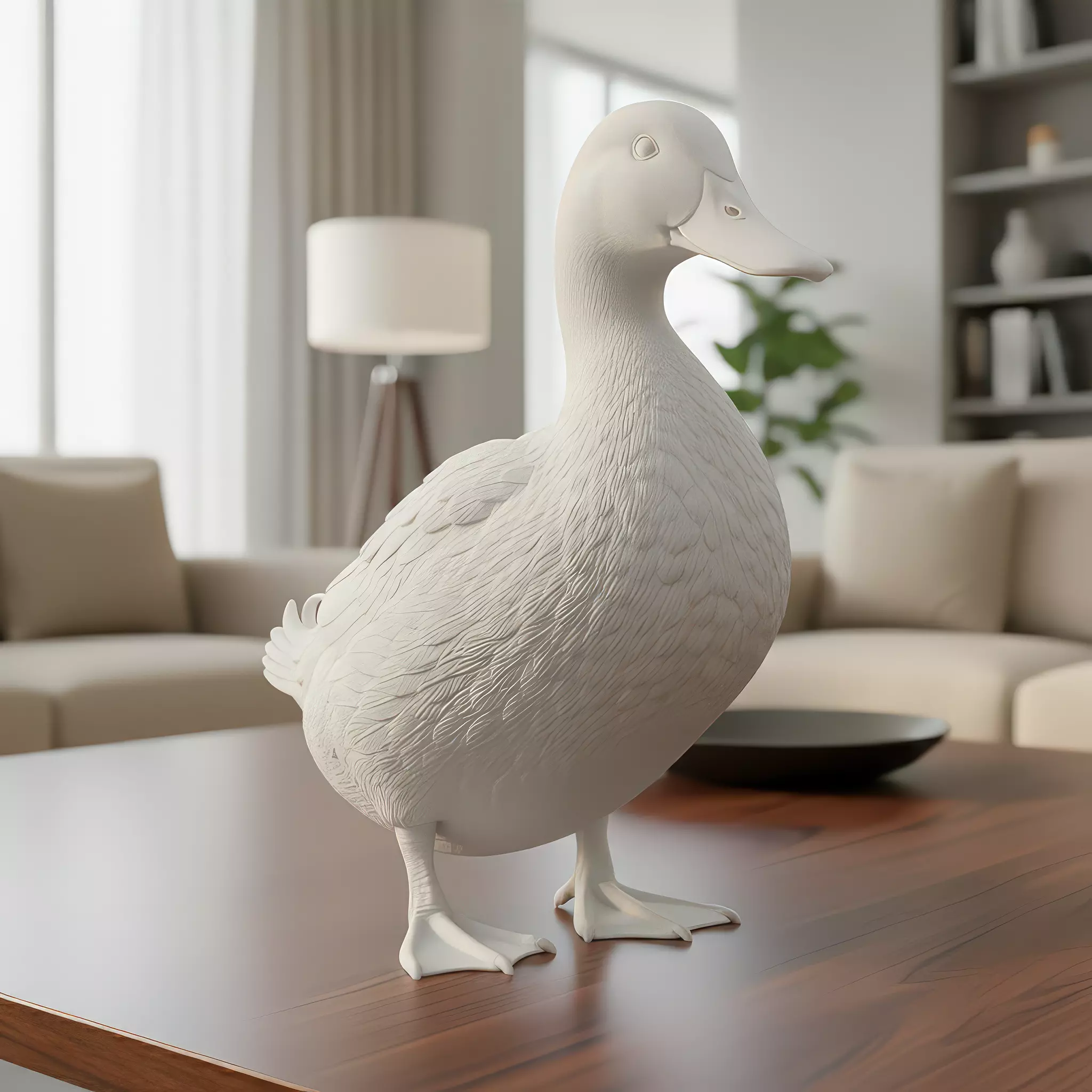 Realistic Duck Standing - 3D Print Model 3D print model_0