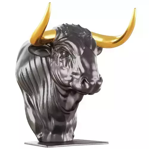 Sculpture of a bull bust
