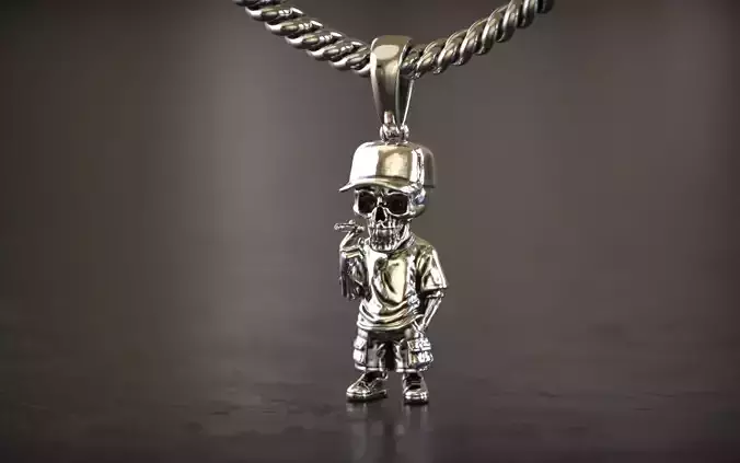 Urban Skull Drip Pendant