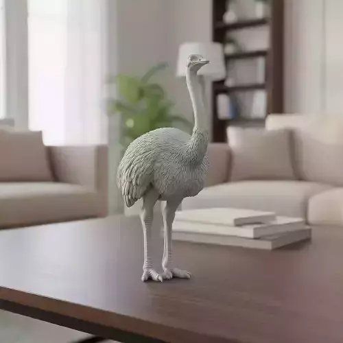Realistic Ostrich - 3D Print Model