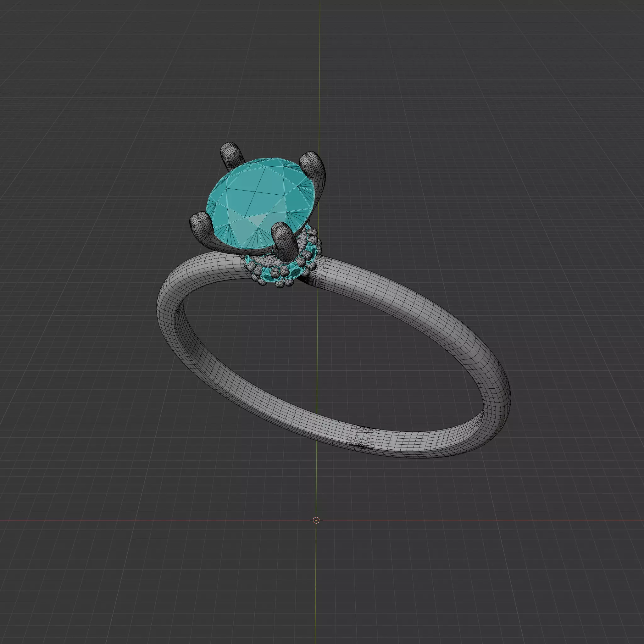 engagement ring 3D print model_12
