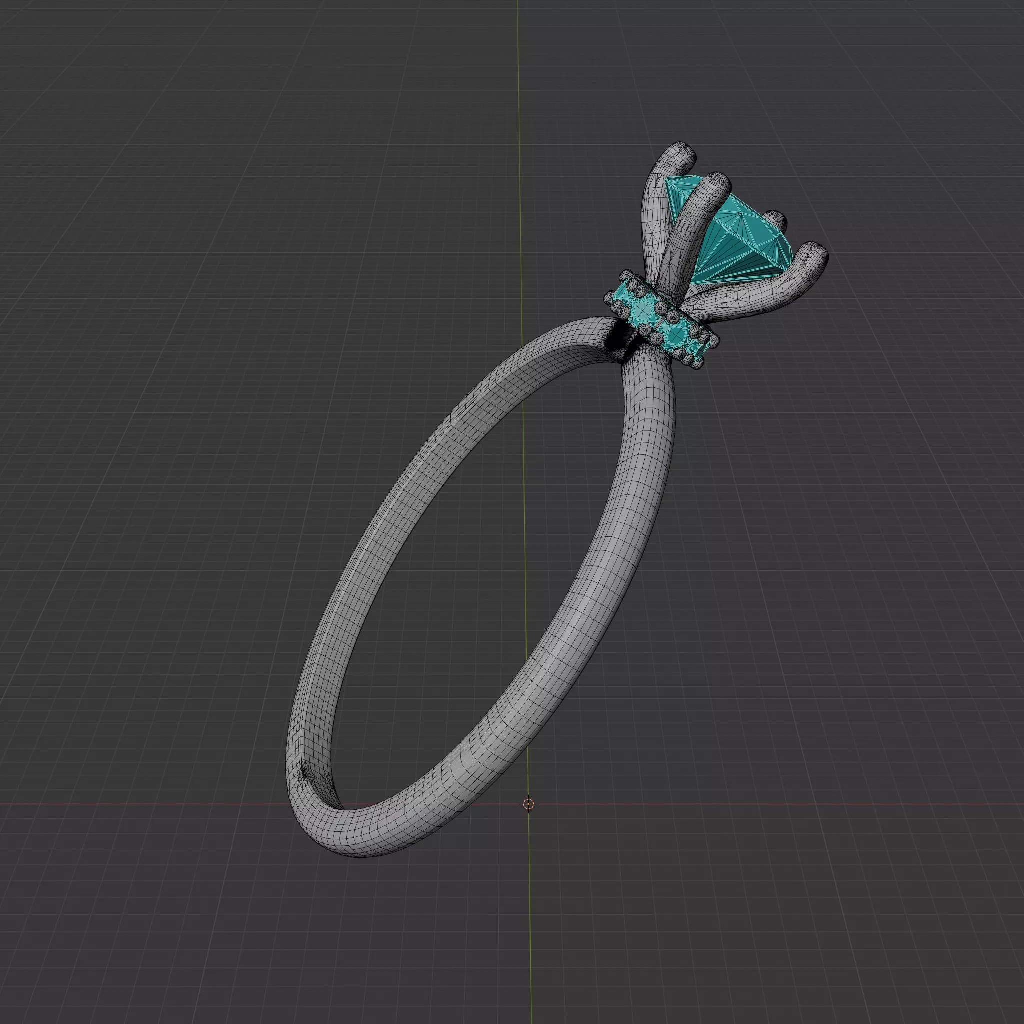 engagement ring 3D print model_9
