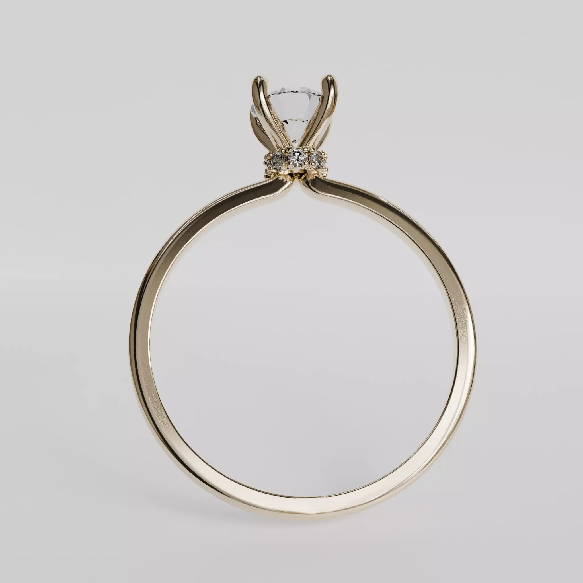 engagement ring 3D print model_4