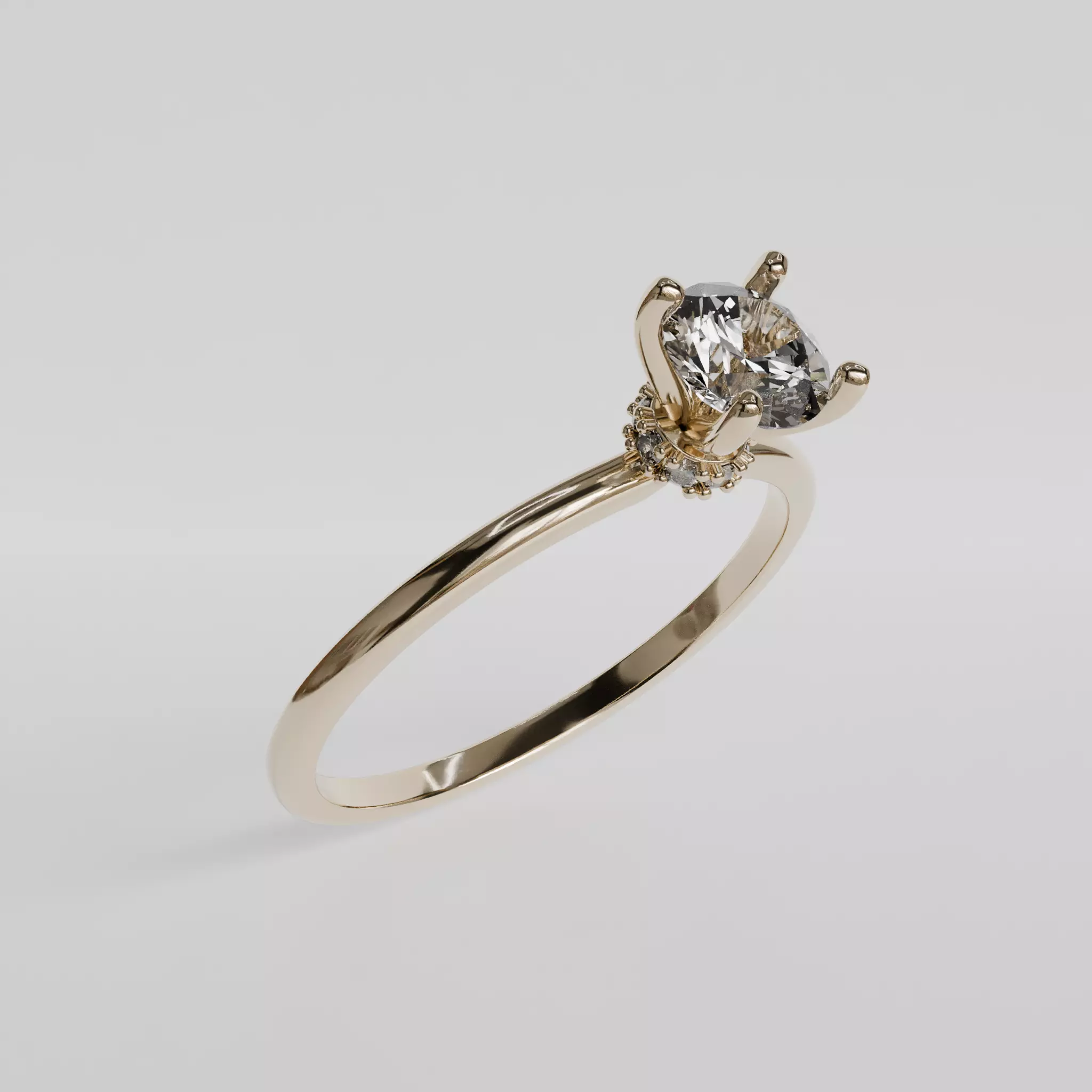 engagement ring 3D print model_2