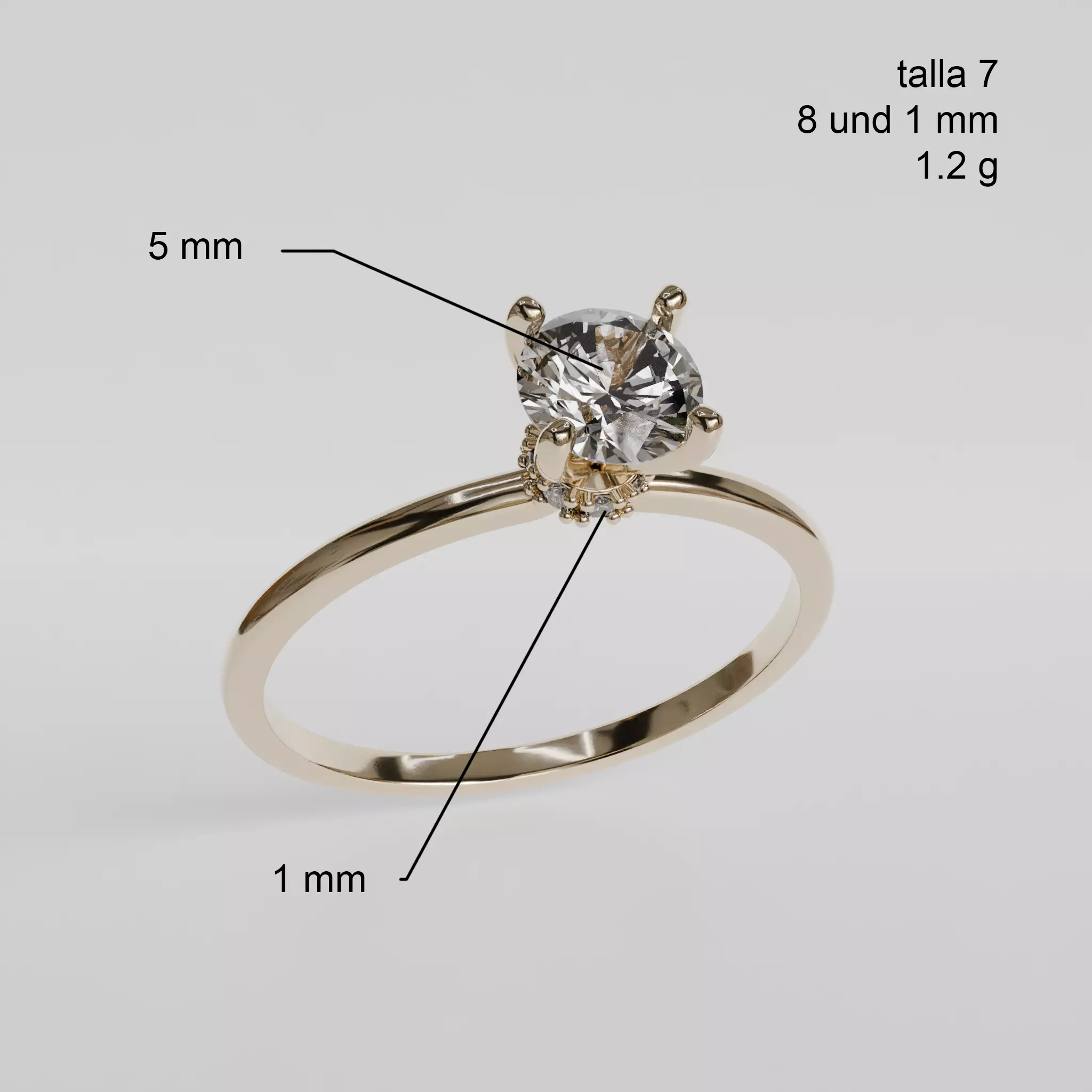 engagement ring 3D print model_0