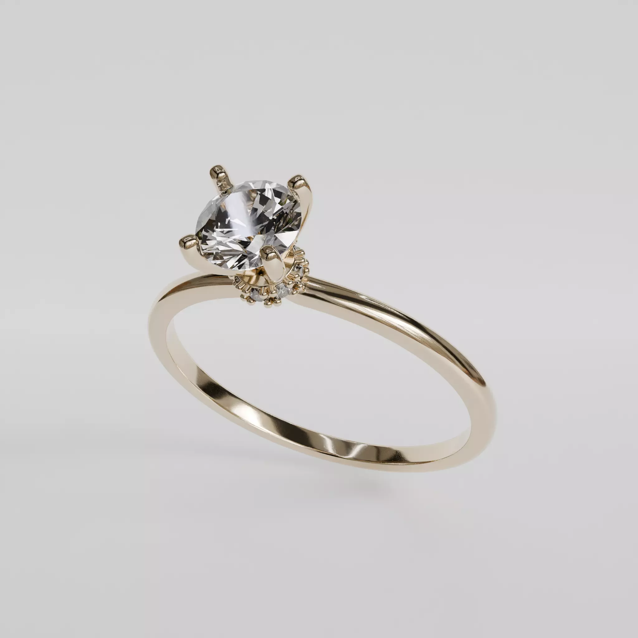 engagement ring 3D print model_6