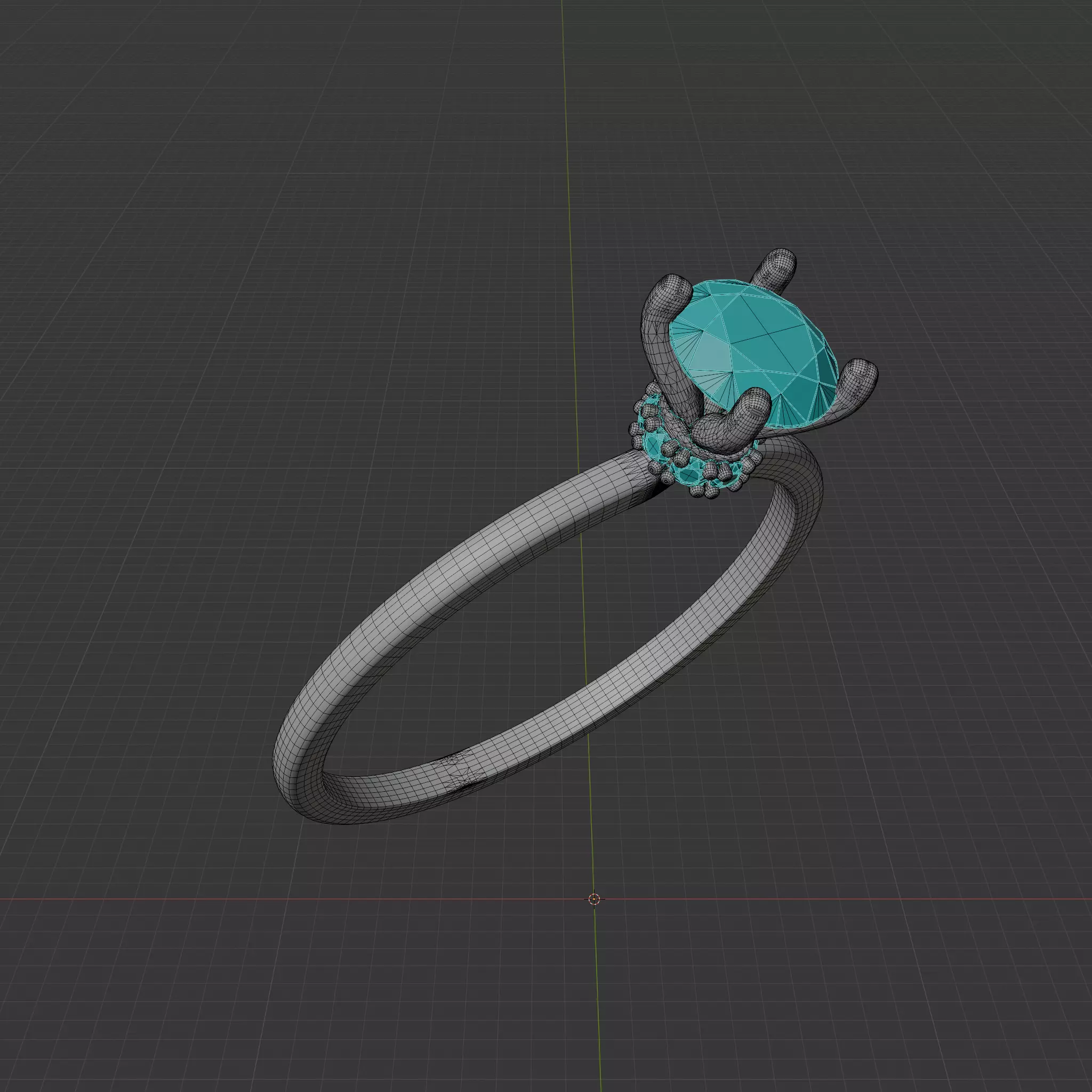 engagement ring 3D print model_8