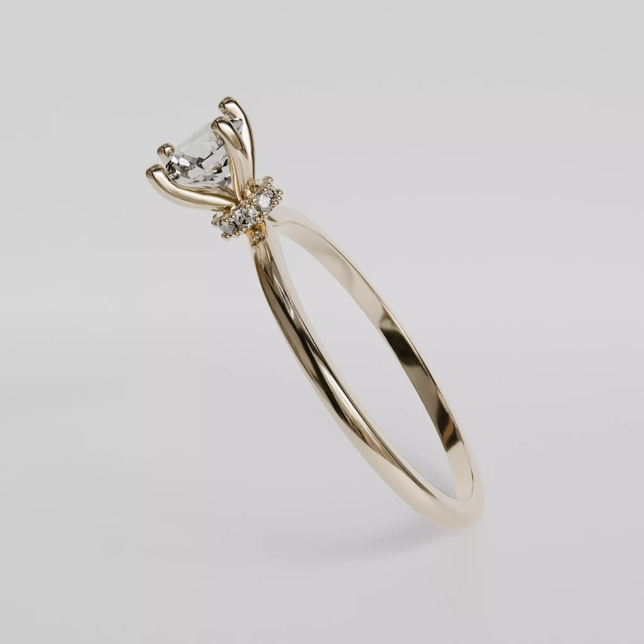 engagement ring 3D print model_5