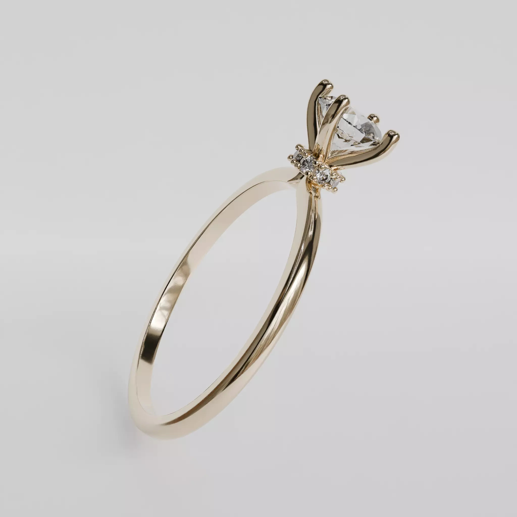 engagement ring 3D print model_3