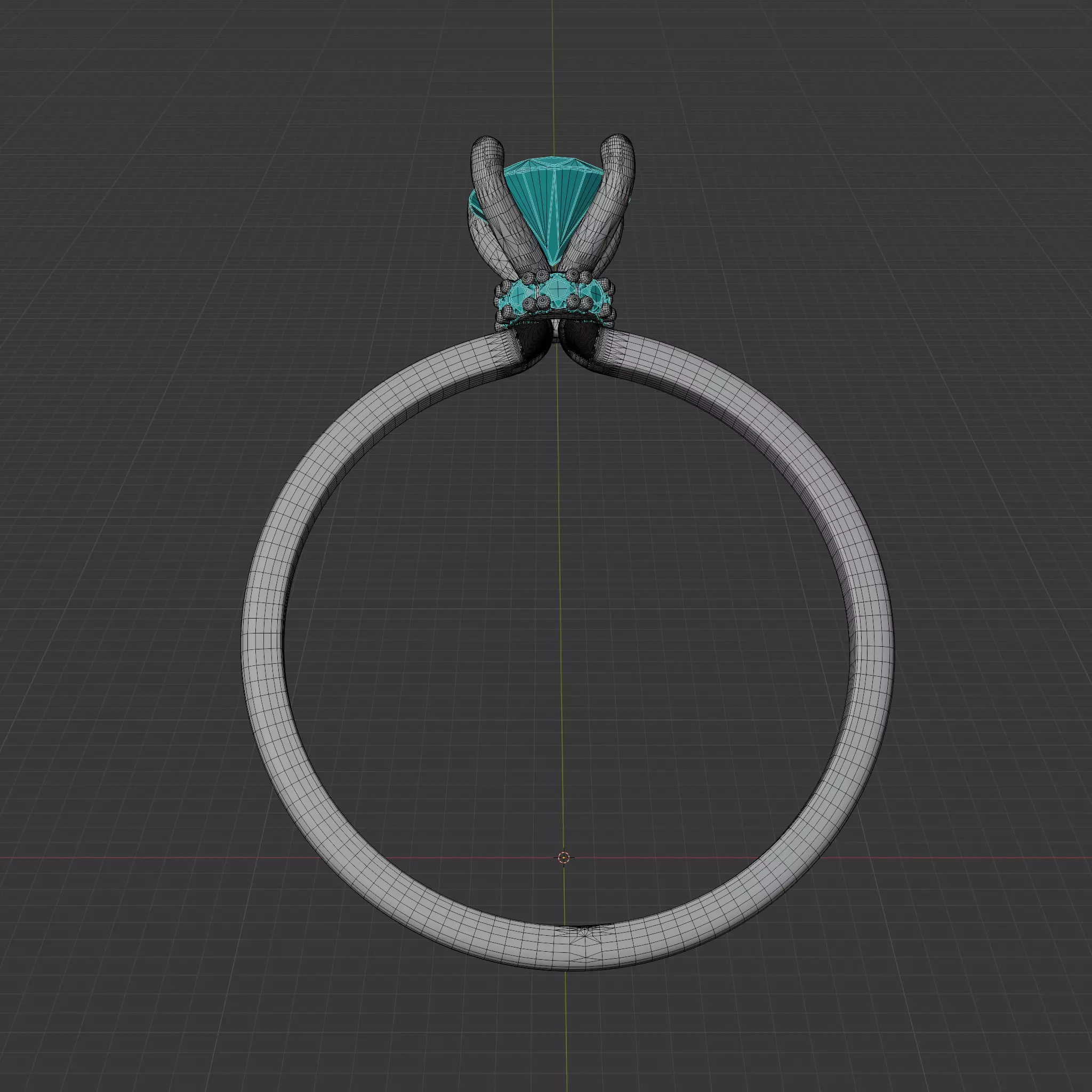 engagement ring 3D print model_10