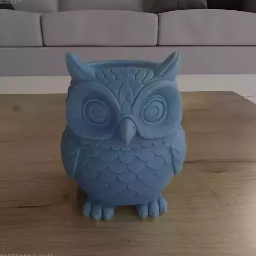 Cute Owl Planter STL File 3D Printable Model