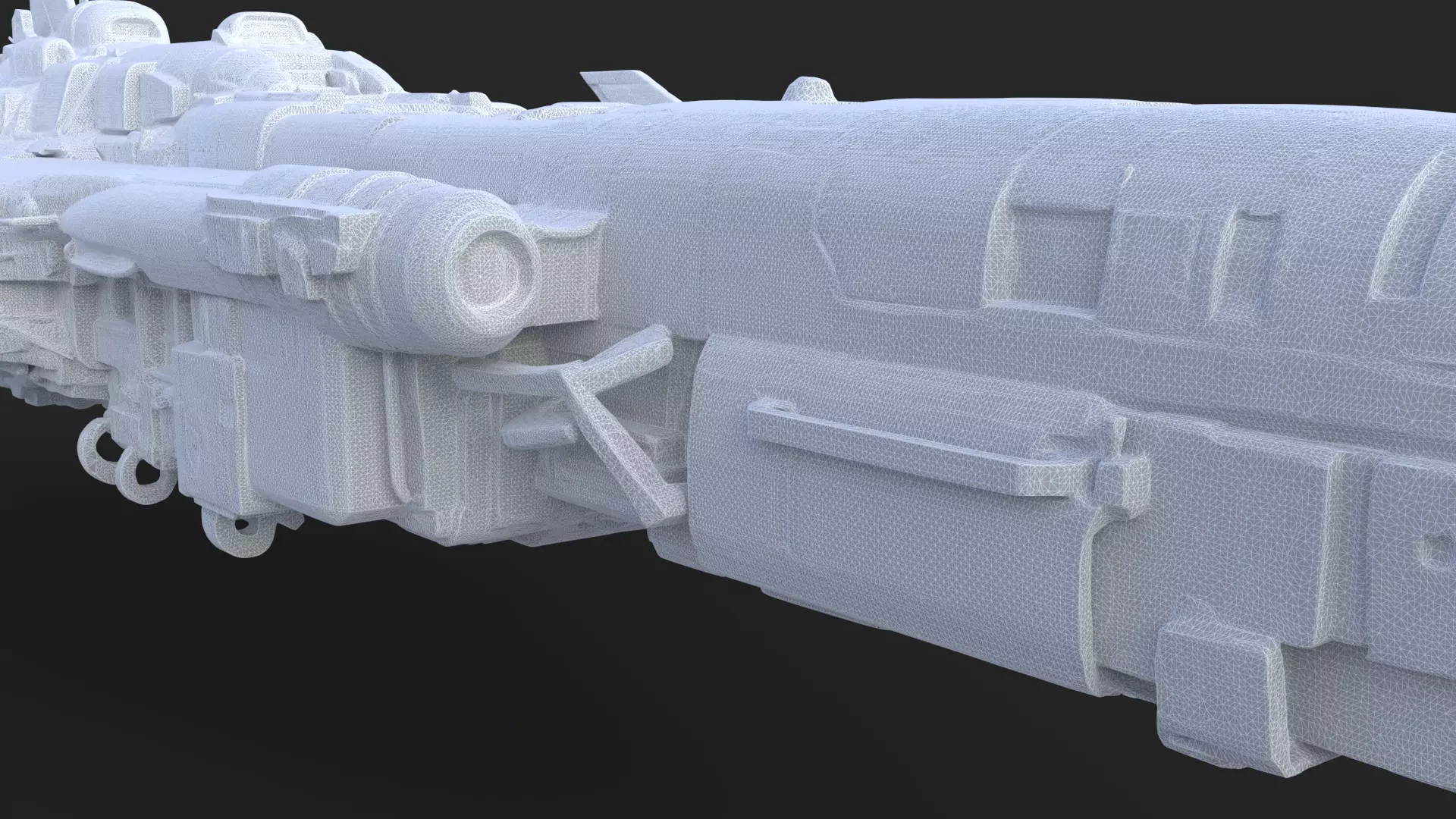Futuristic Spacecraft High Detail 3D model_10
