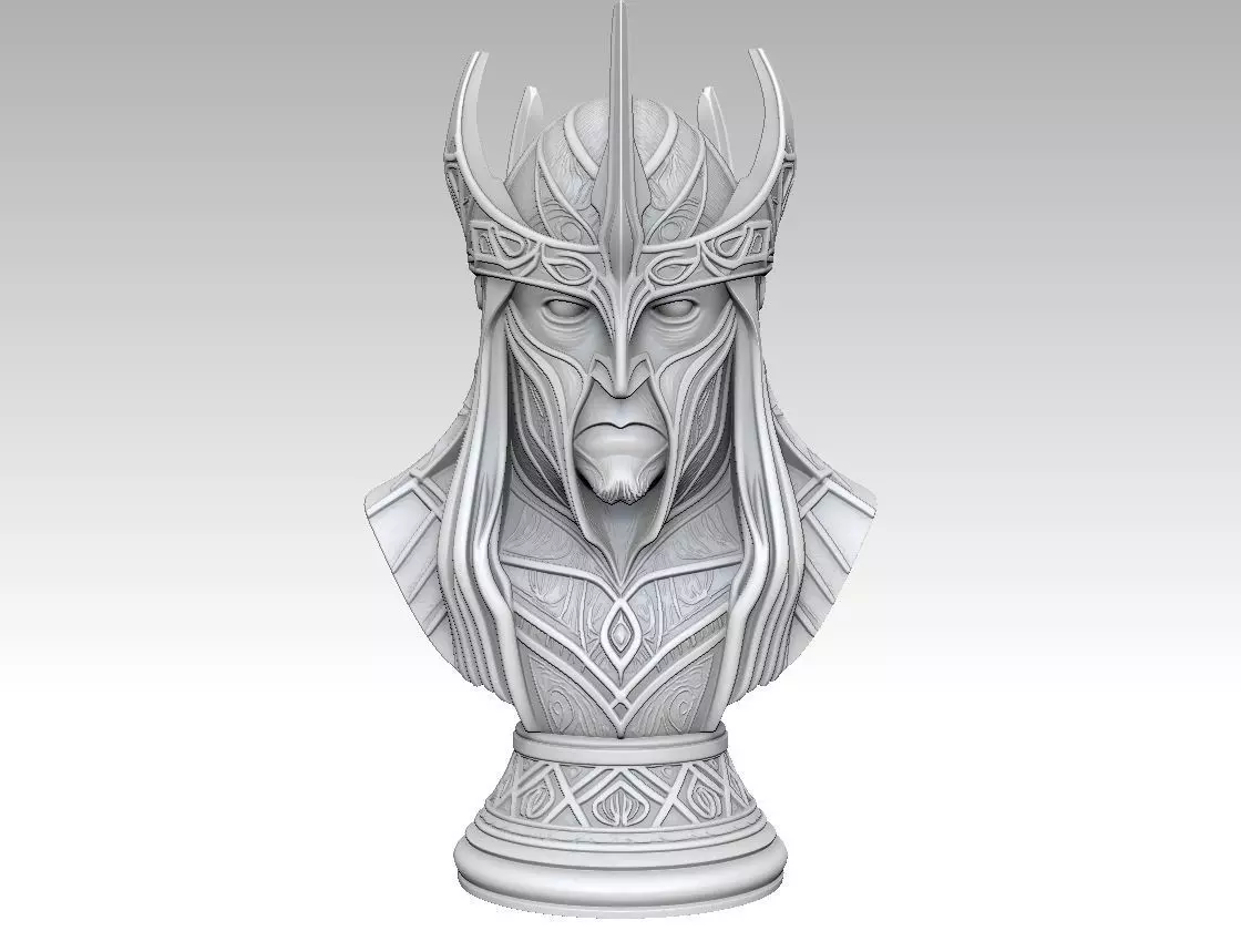 Sauron king Chess Piece 3D print model_3