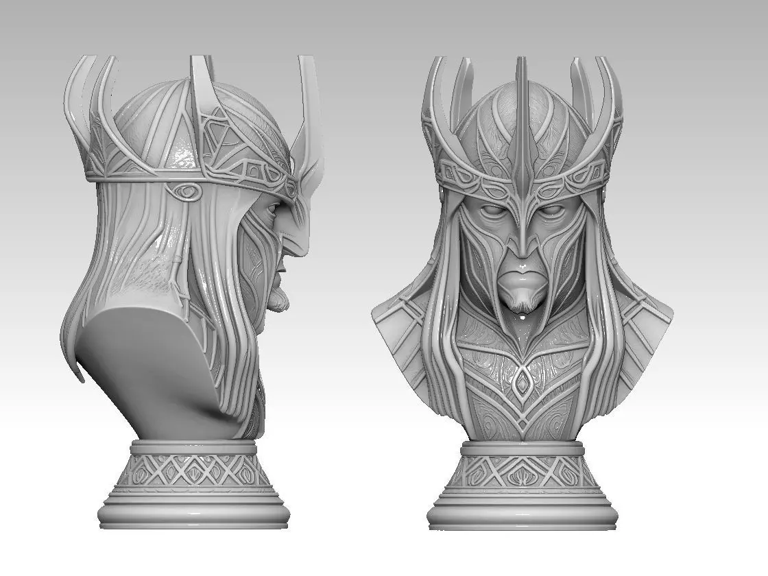 Sauron king Chess Piece 3D print model_2