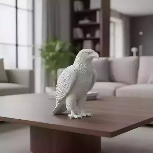 Realistic Eagle Standing - 3D Print Model
