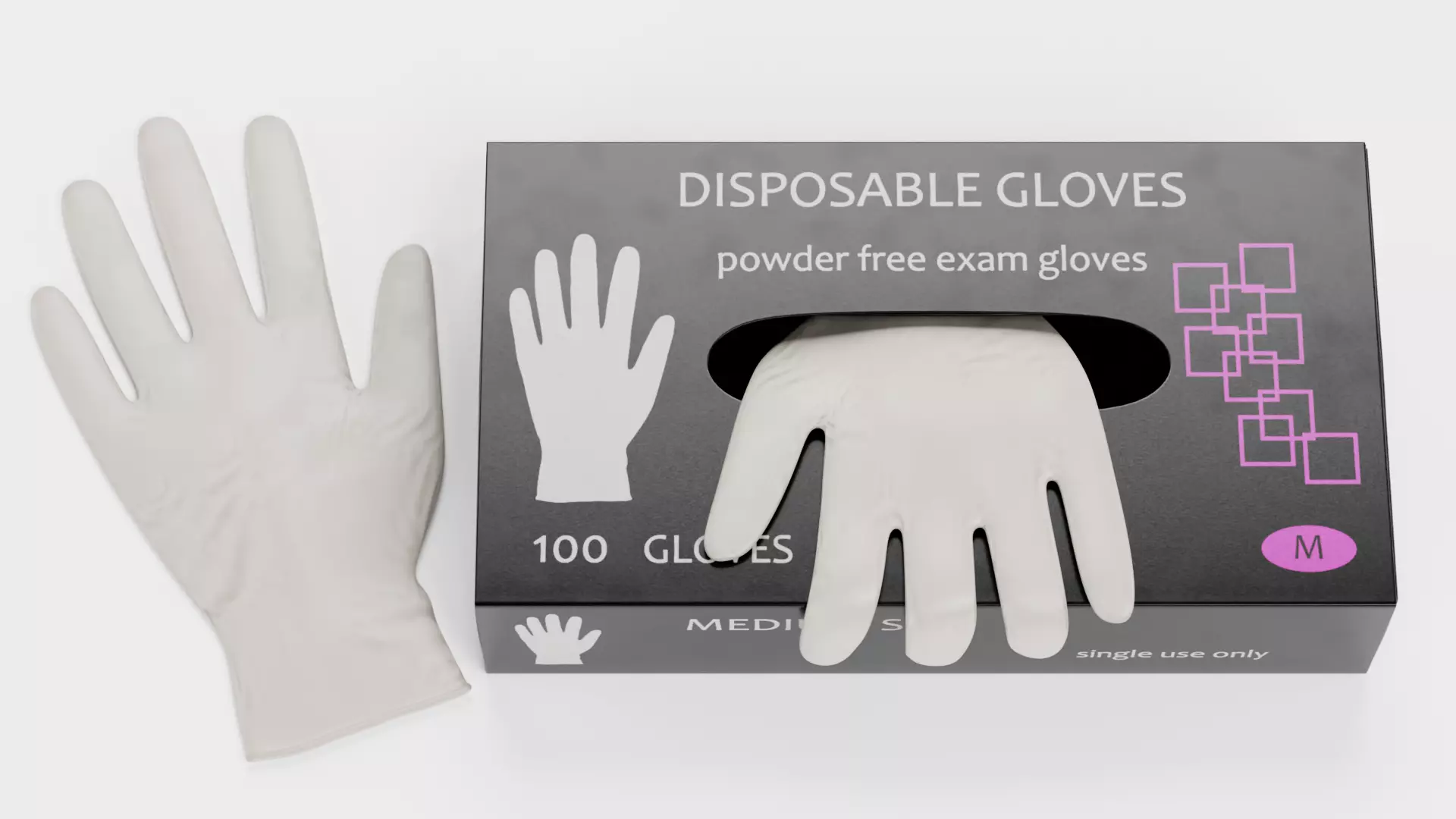 -Disposable Gloves in Box V2- 3D model_0