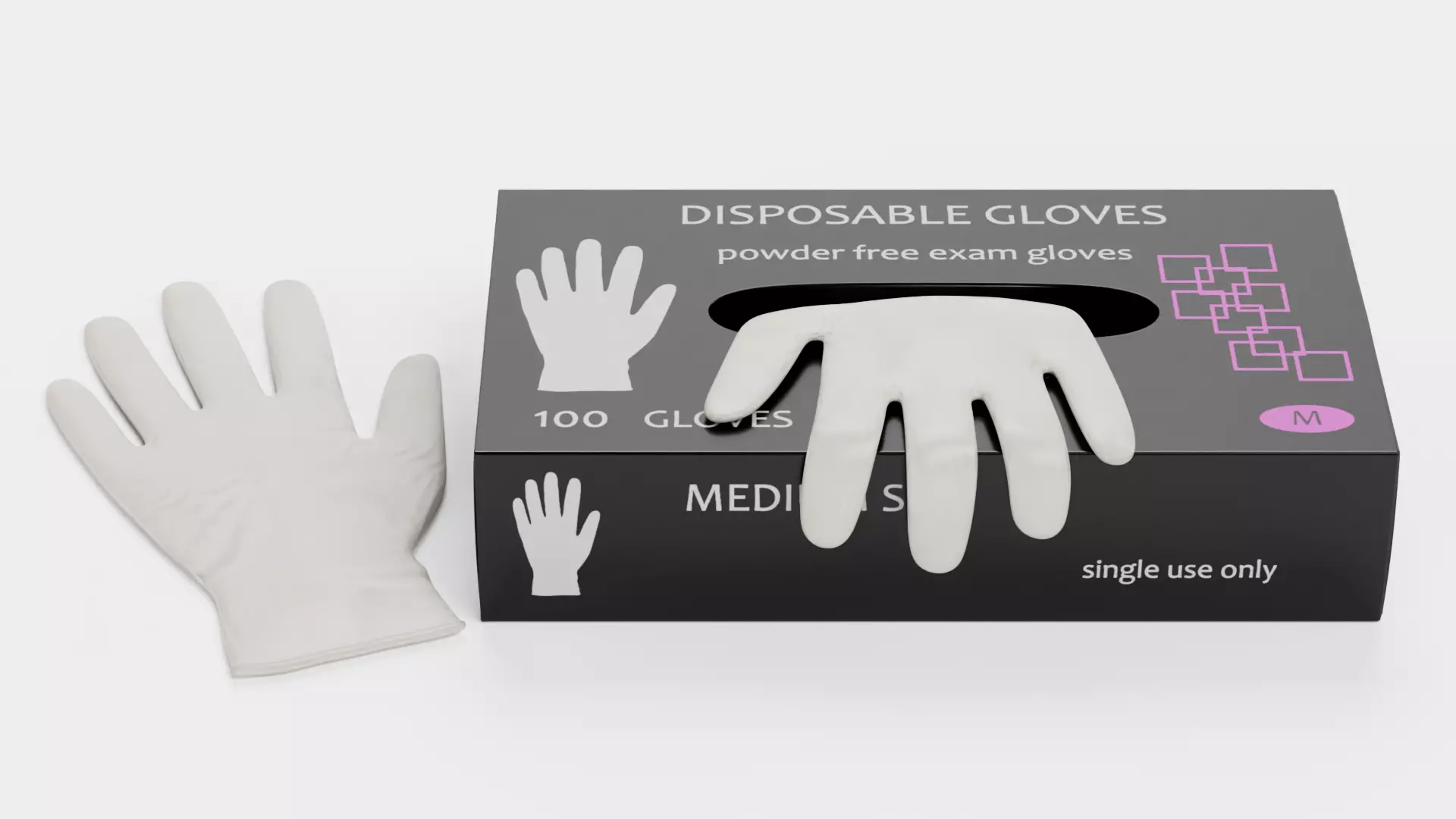 -Disposable Gloves in Box V2- 3D model_1