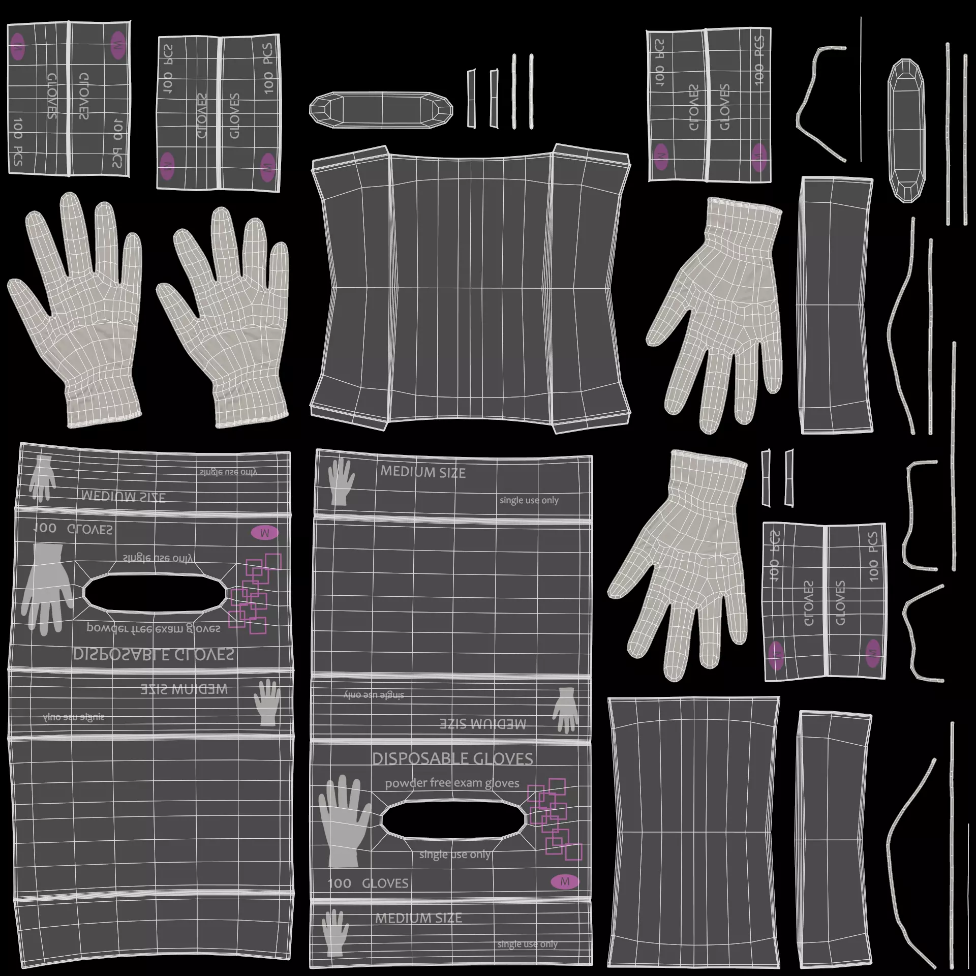 -Disposable Gloves in Box V2- 3D model_6