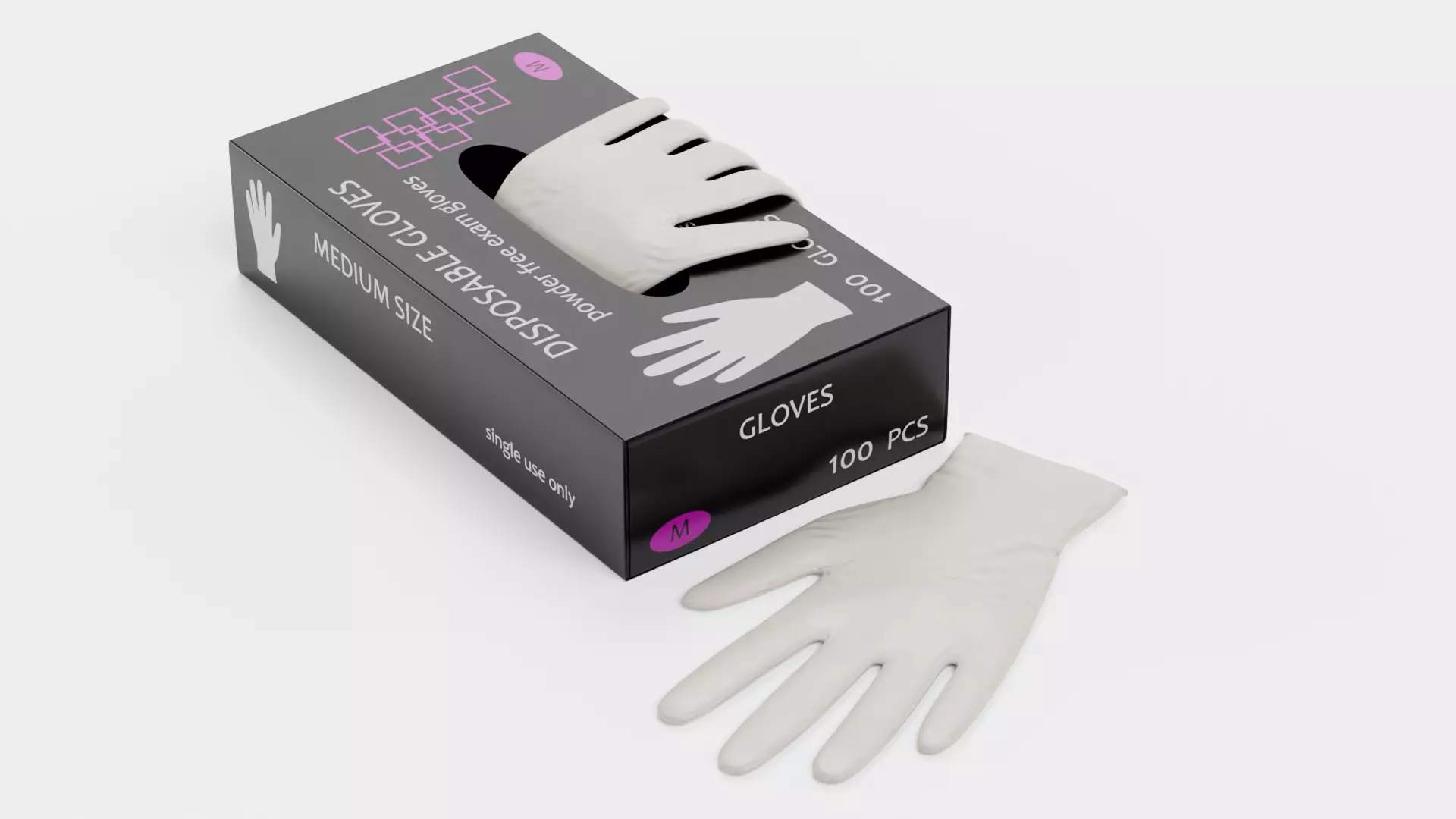 -Disposable Gloves in Box V2- 3D model_3
