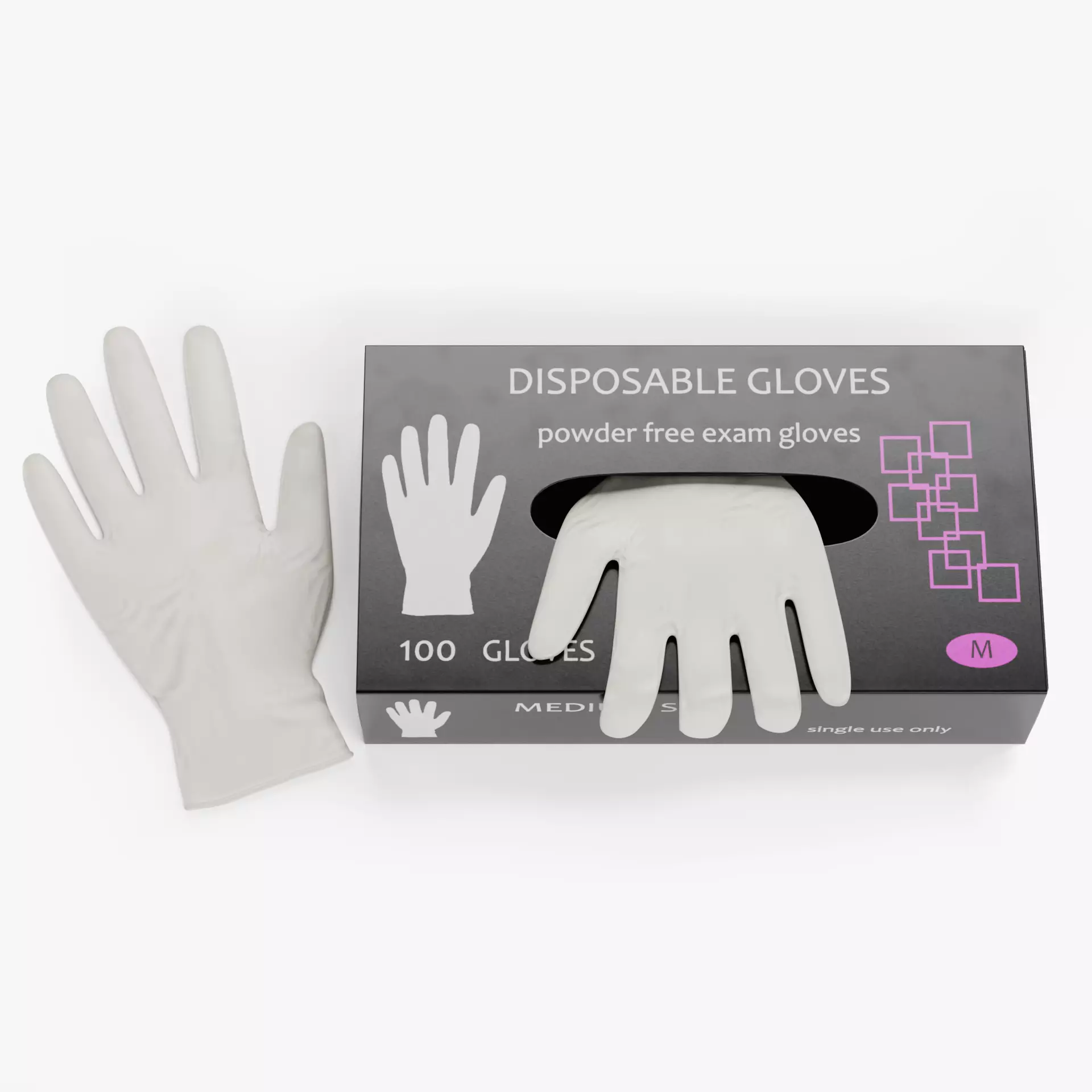 -Disposable Gloves in Box V2- 3D model_11