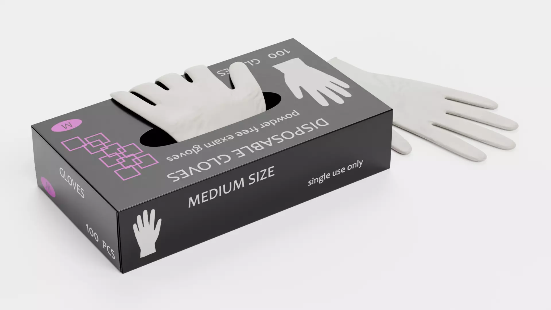-Disposable Gloves in Box V2- 3D model_4