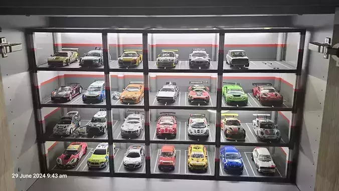 Modular Parking Display for 132 Slot Cars Storage and Exhibition