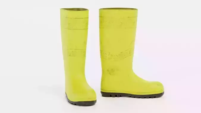 Rubber Gum Boots V3 - Yellow Protective Rain Boots