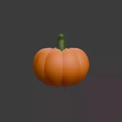 Pumpkin cartoon 3D model 2