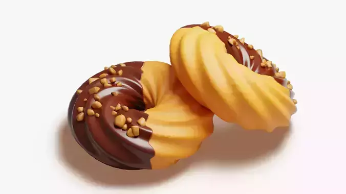 Chocolate Dipped Spritz Cookie 3D model 6