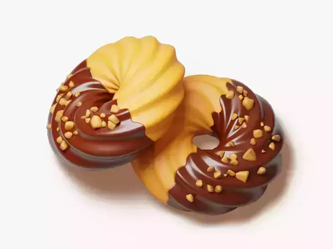 Chocolate Dipped Spritz Cookie