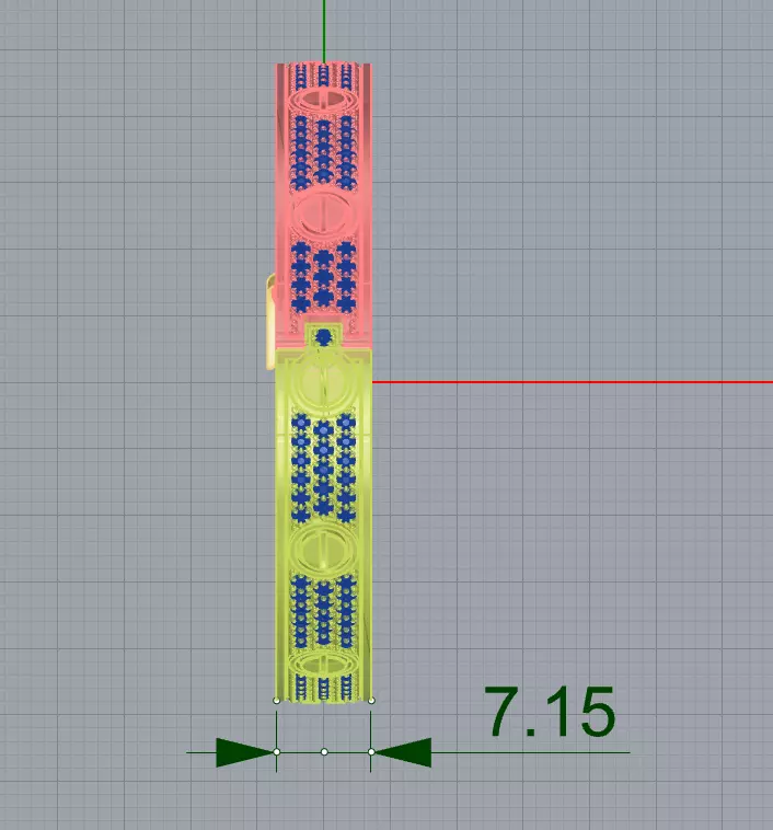 Bracelet Love Paved 150mm 3D print model_2