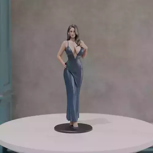 woman in pin up dress