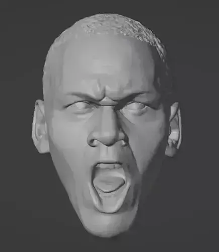 Michael Jordan Young Screaming Head