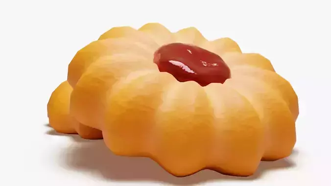 Jam Drop Cookie 3D model 6