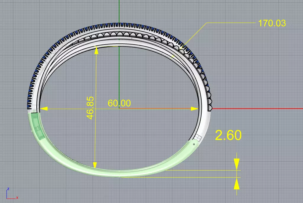 Bracelet Etincelle 3D print model_3