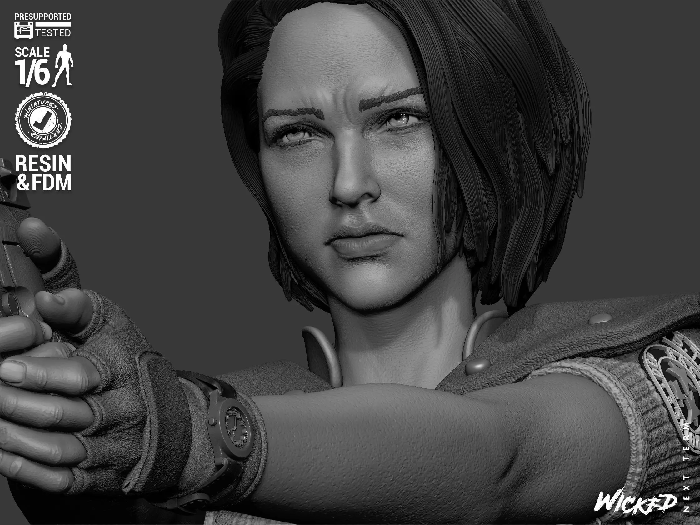 Wicked Video Games Jill Sculpture 3D print model_47