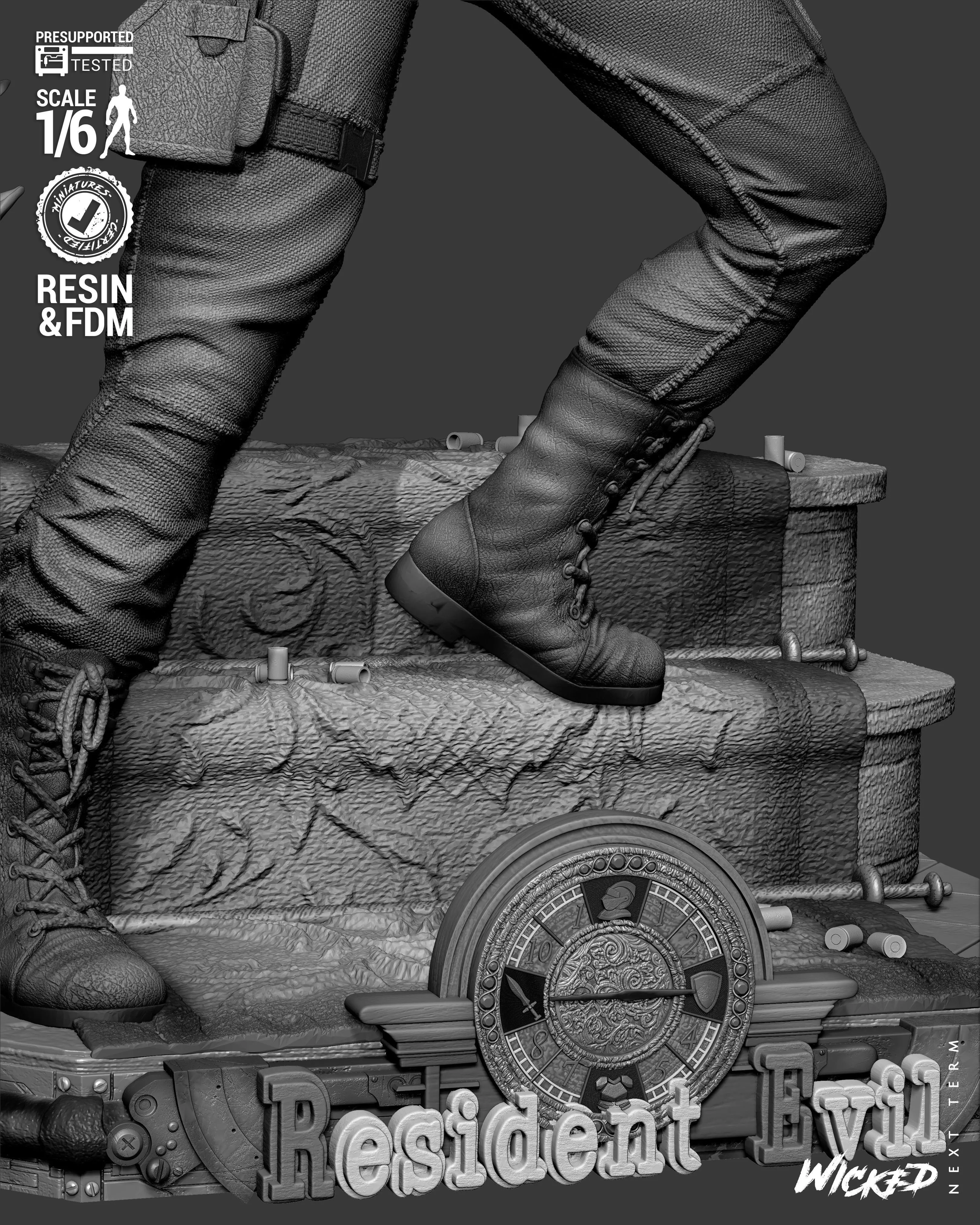 Wicked Video Games Jill Sculpture 3D print model_32