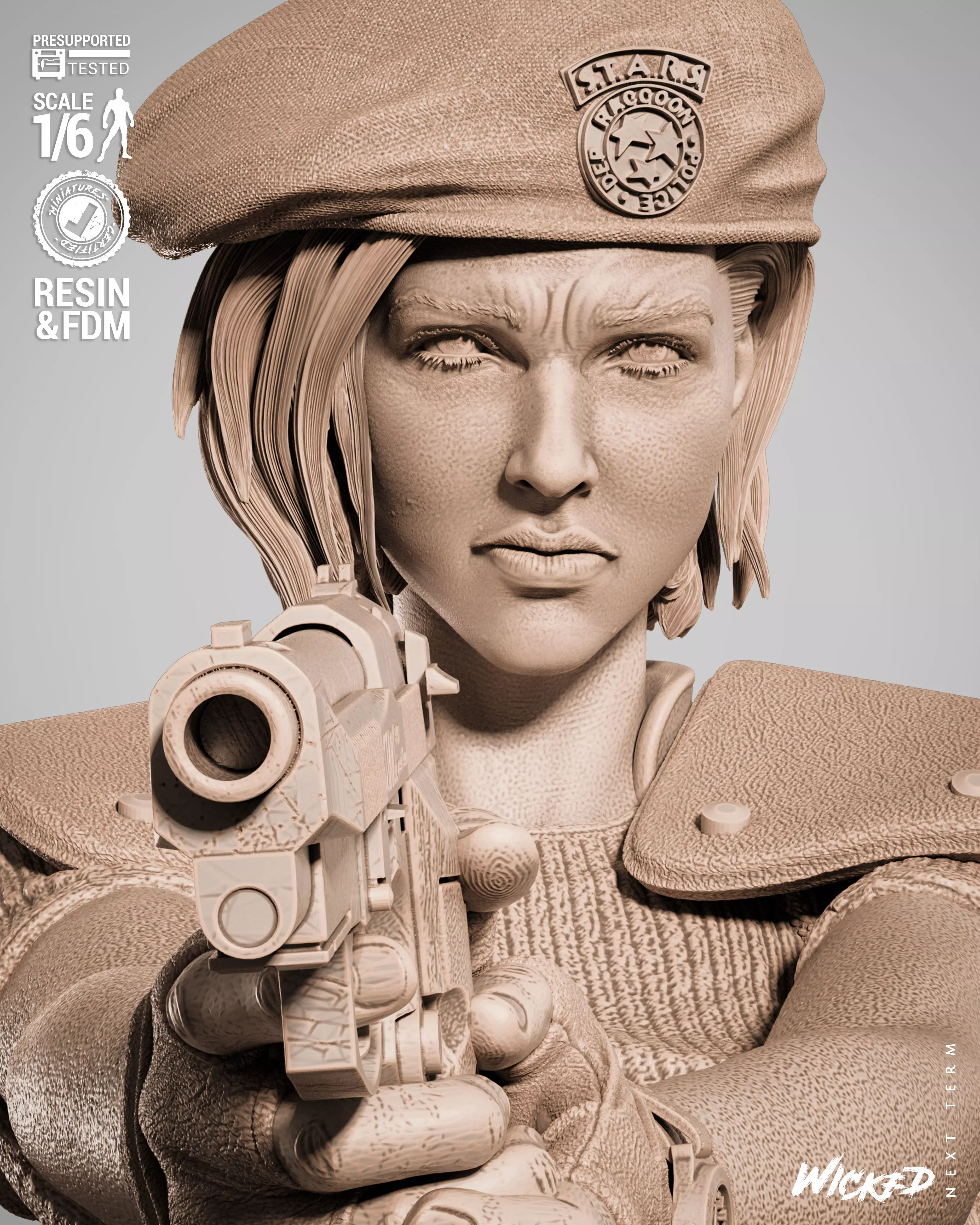 Wicked Video Games Jill Sculpture 3D print model_19