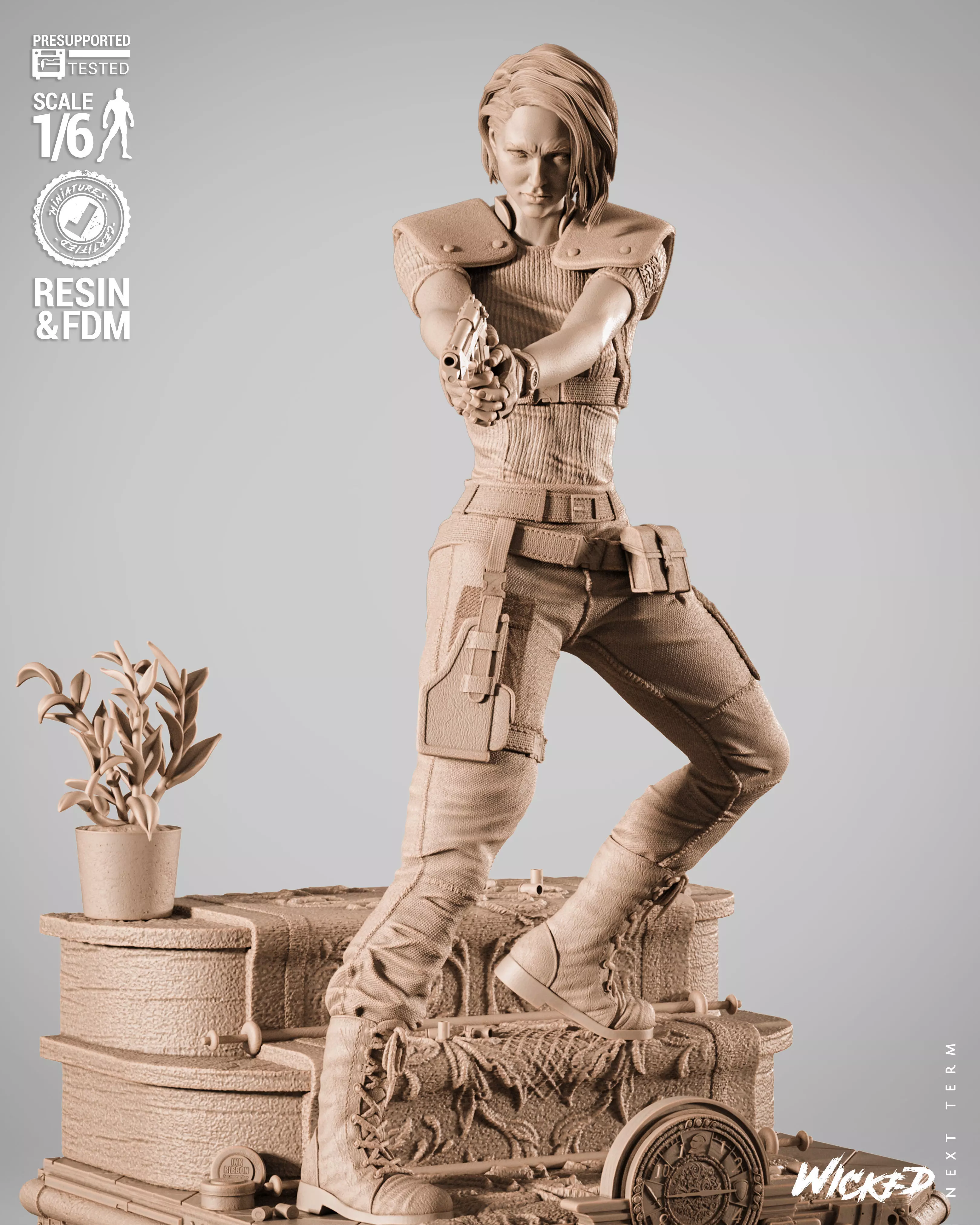Wicked Video Games Jill Sculpture 3D print model_2