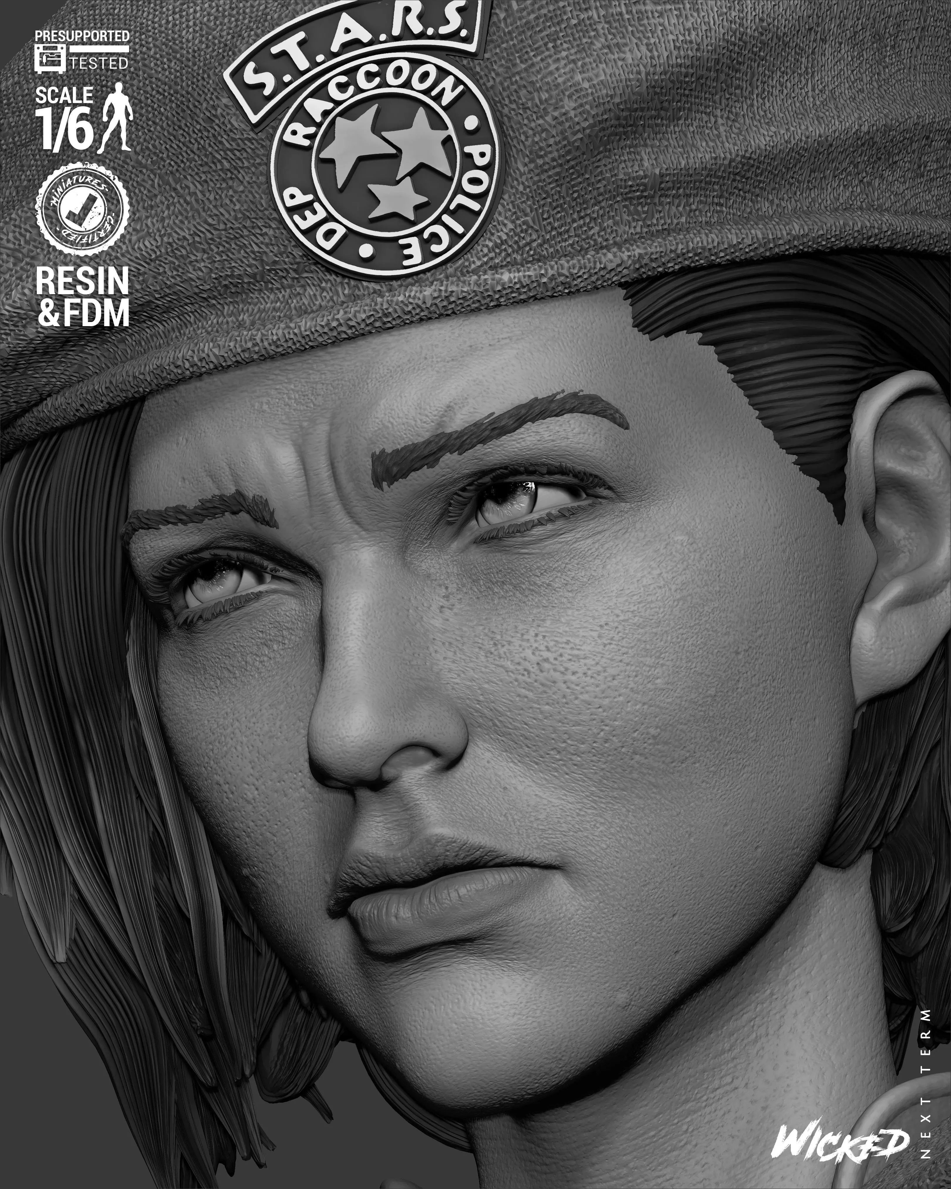 Wicked Video Games Jill Sculpture 3D print model_25