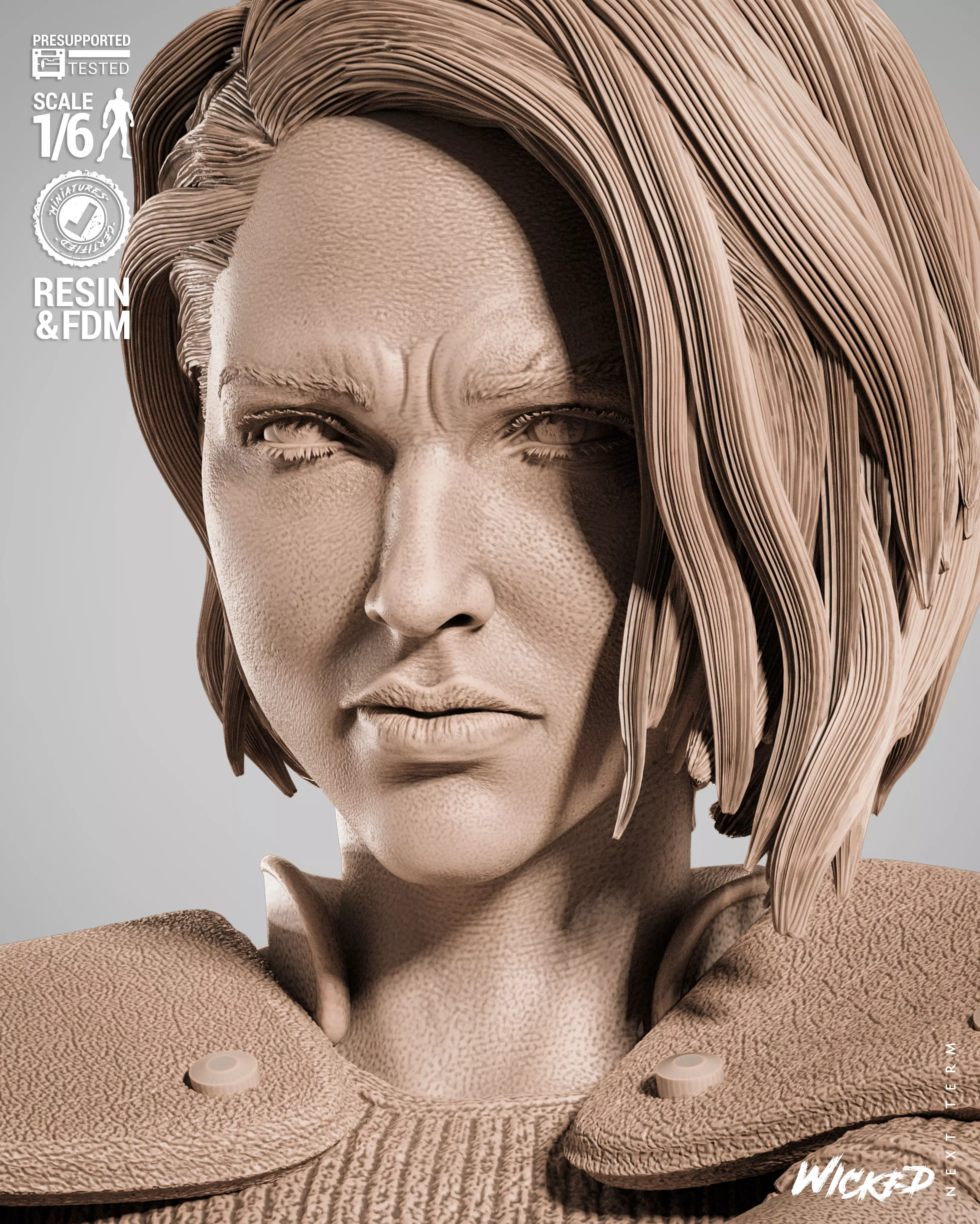 Wicked Video Games Jill Sculpture 3D print model_11