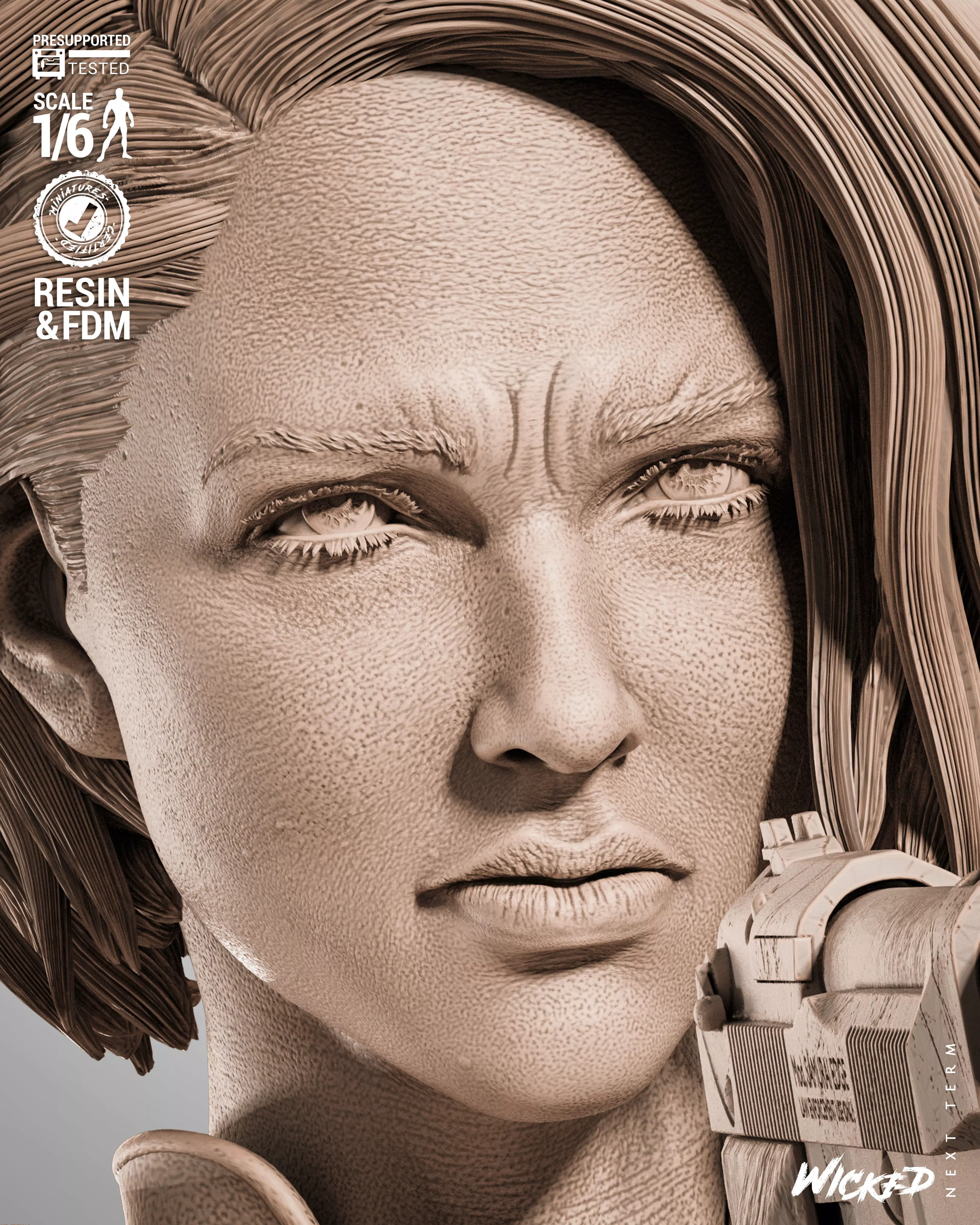 Wicked Video Games Jill Sculpture 3D print model_13