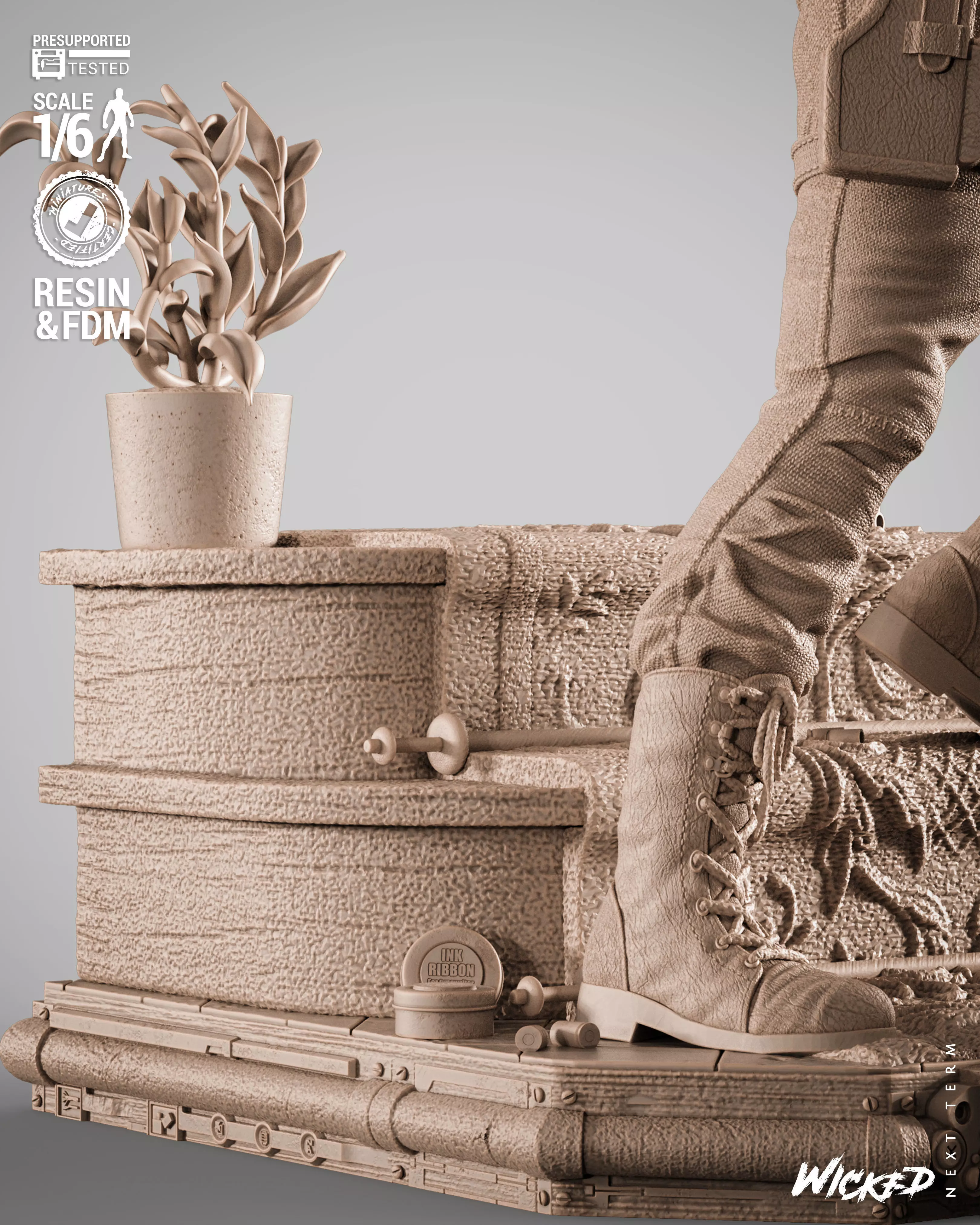 Wicked Video Games Jill Sculpture 3D print model_16