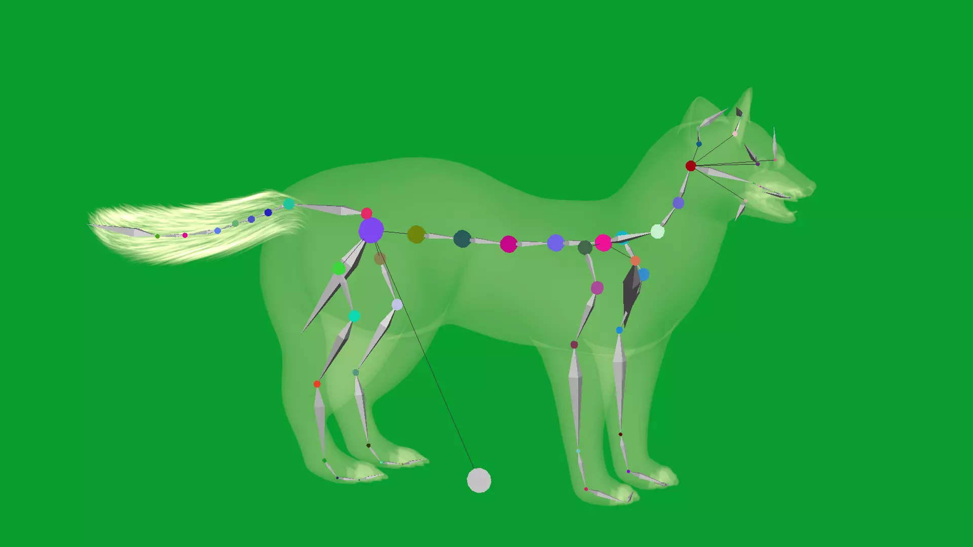 European Pine Marten Low-poly 3D model_18