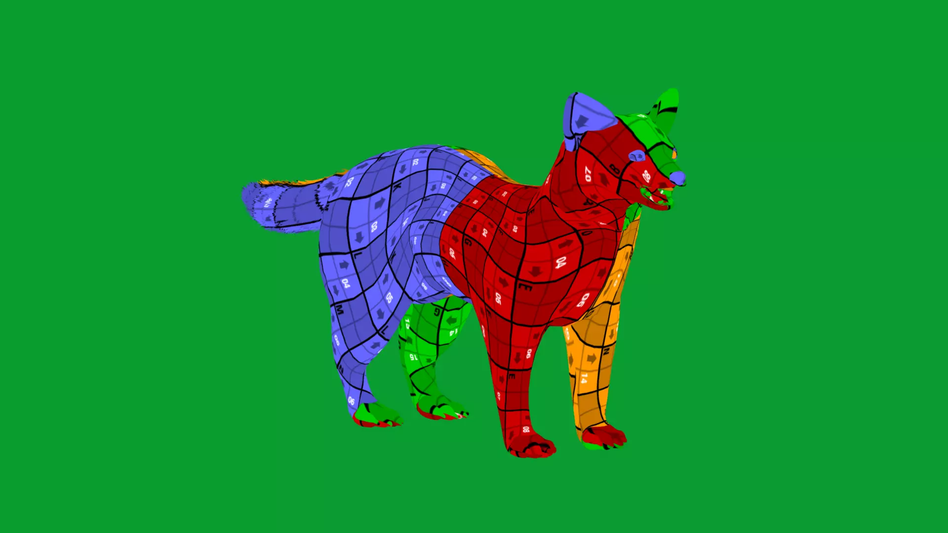 European Pine Marten Low-poly 3D model_20