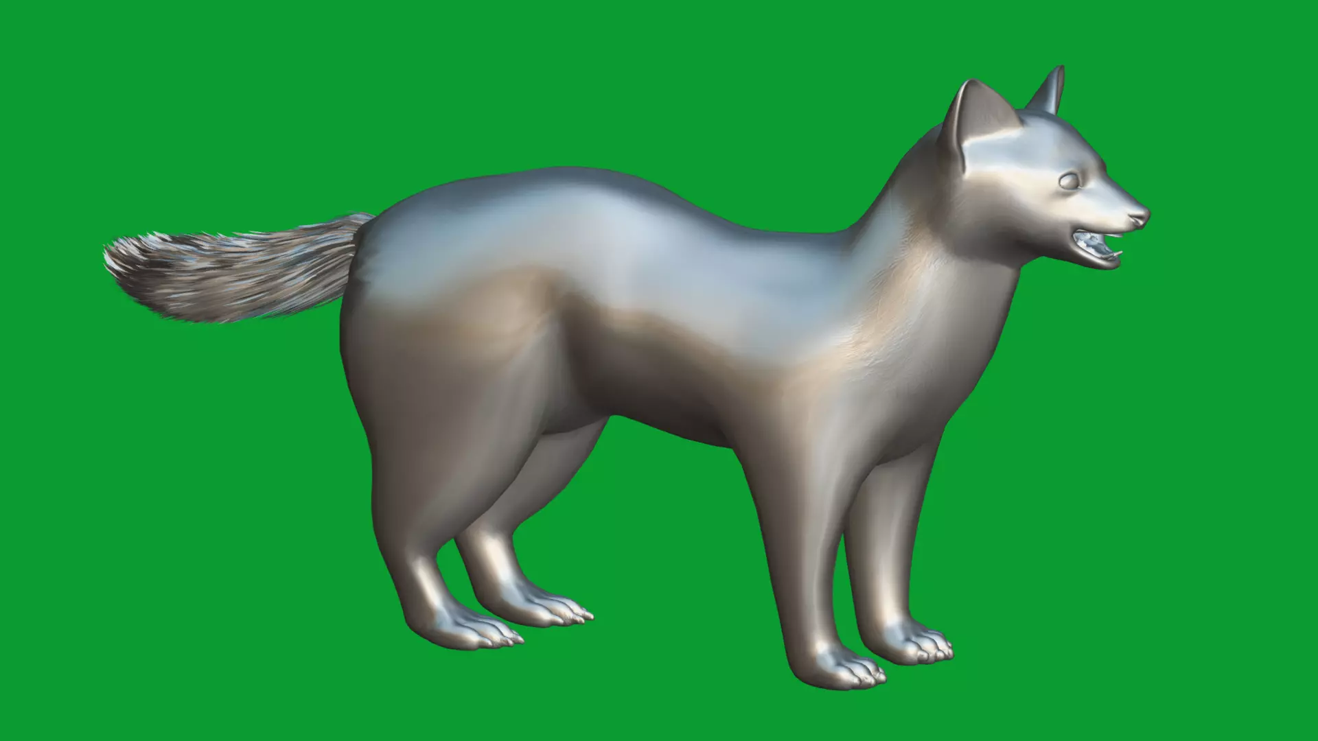 European Pine Marten Low-poly 3D model_29