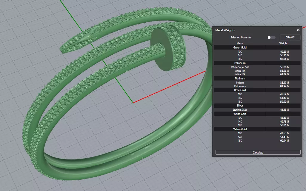 Bracelet Juste un Clou  double all diamond New Lock 3D print model_4