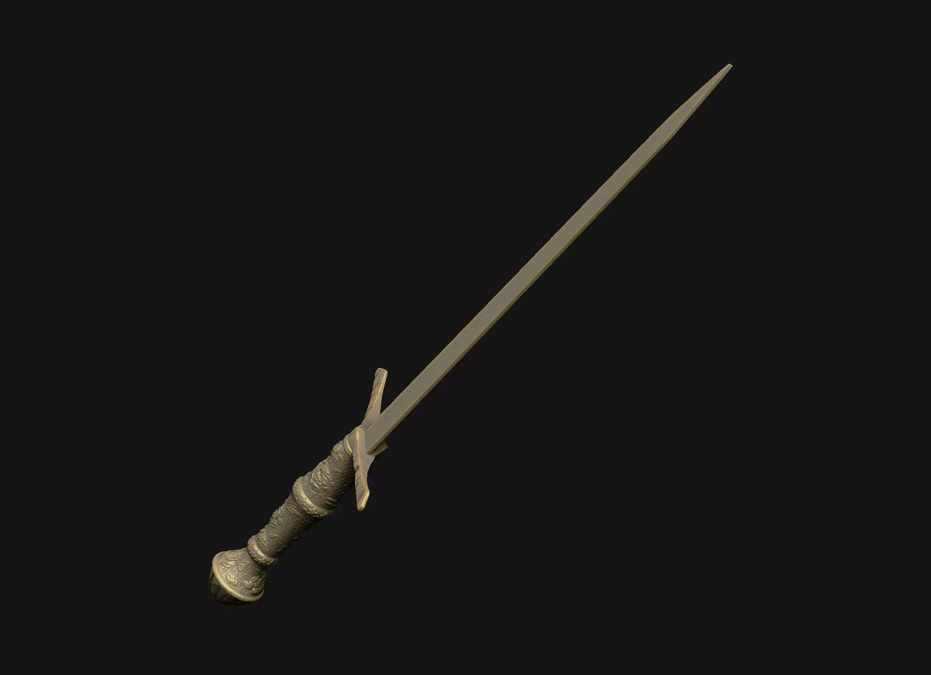 sword real for printing  blade guard game cosplay character 3D print model_2