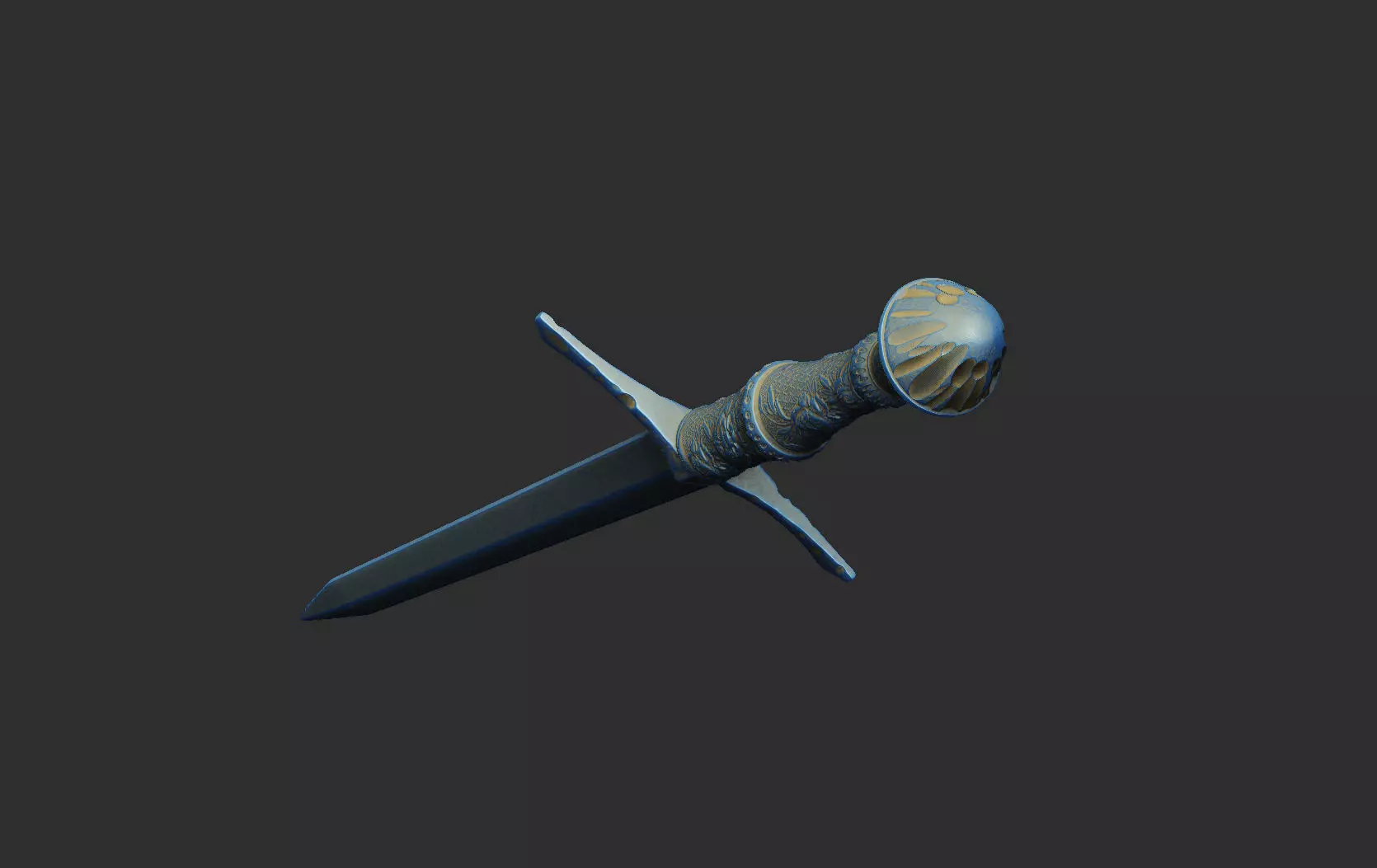 sword real for printing  blade guard game cosplay character 3D print model_9